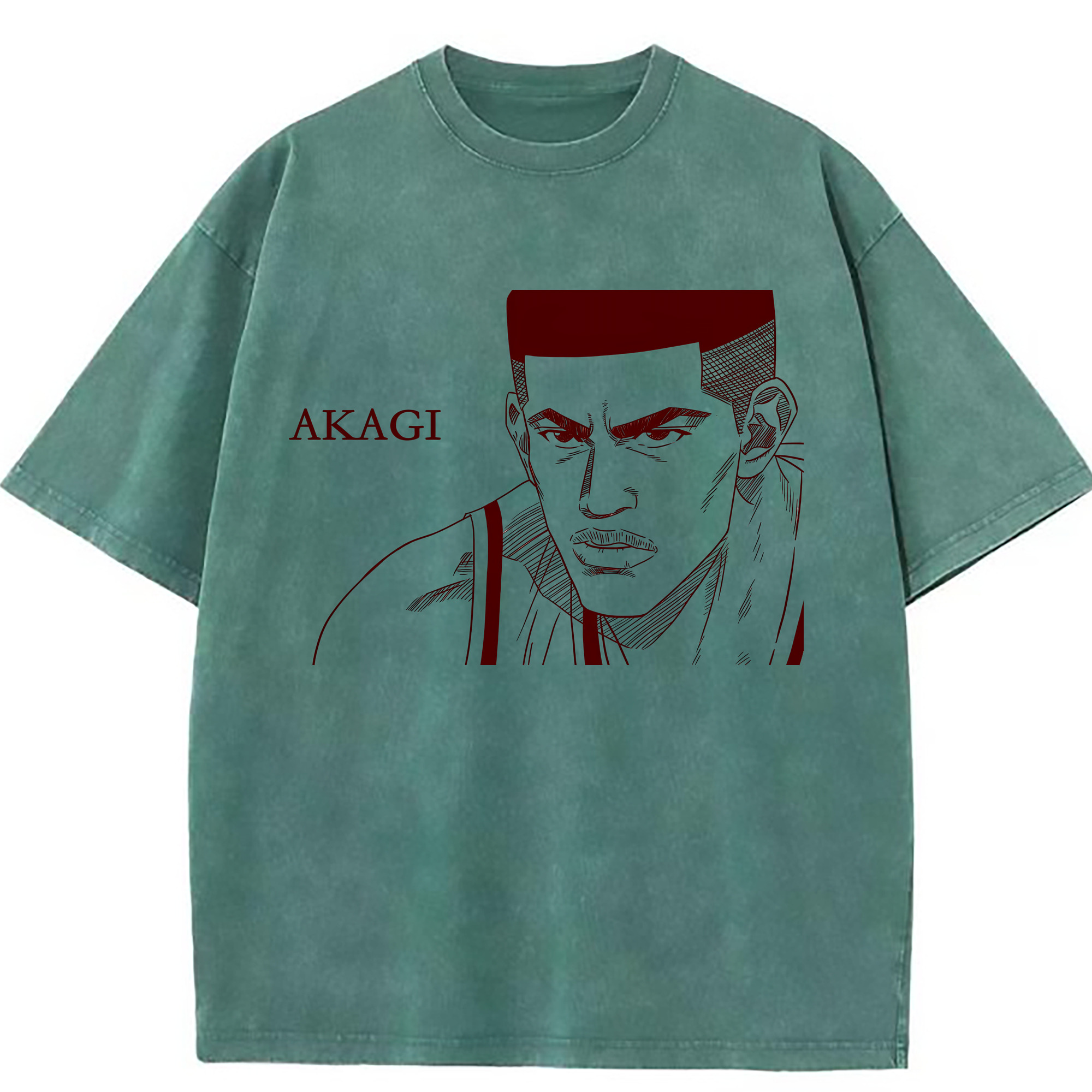 （画像用） SLAM DUNK／スラムダンク 綿100% ヴィンテージ風 半袖Tシャツ（フロントプリント）